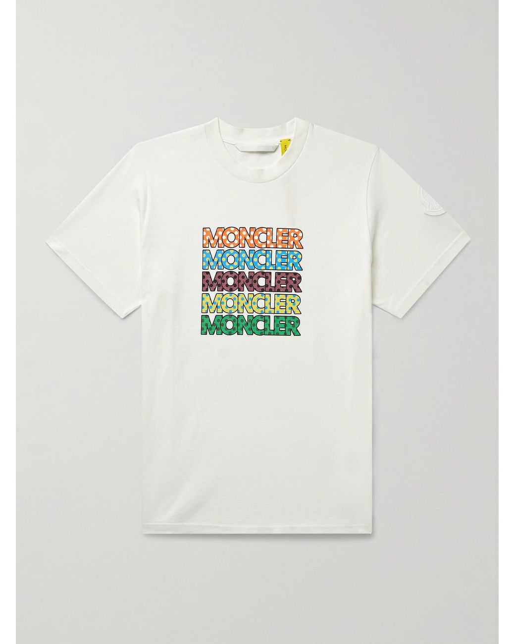 Moncler Genius White 2 Moncler 1952 Logo-Print Cotton-Jersey T-Shirt for men