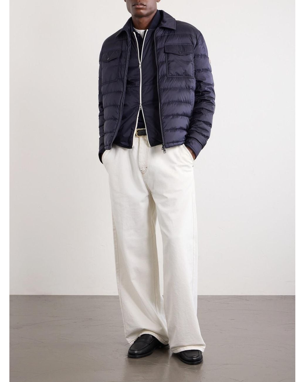 Moncler Blue Vydori Quilted Shell Down Jacket for men