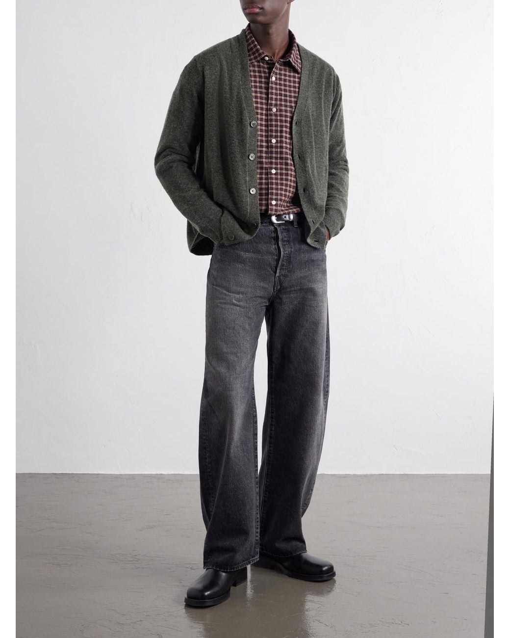 NN07 Brown Deon 5465 Checked Organic Cotton-Flannel Shirt for men
