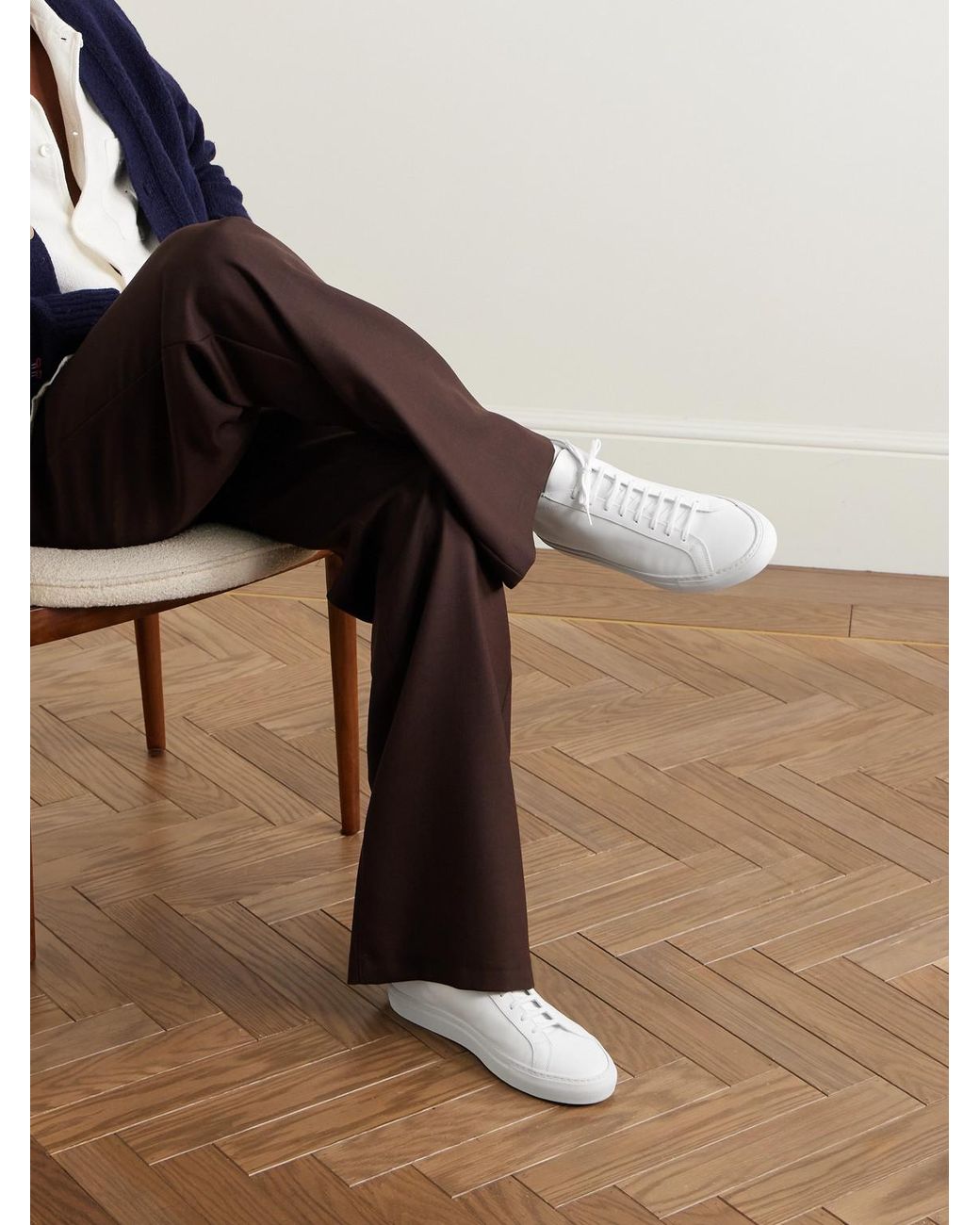 Common Projects White Original Achilles Leather High-top Sneakers for men