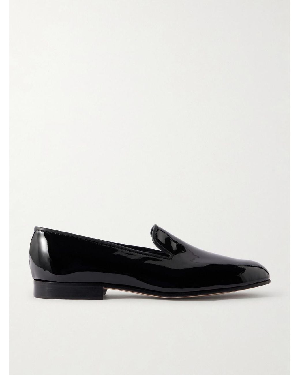 George Cleverley Black Albert Patent-Leather Slippers for men