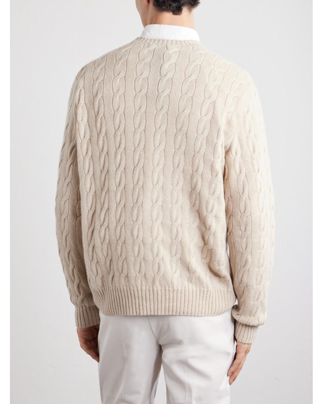 Ralph Lauren Natural Cashmere Cable-knit Sweater for men