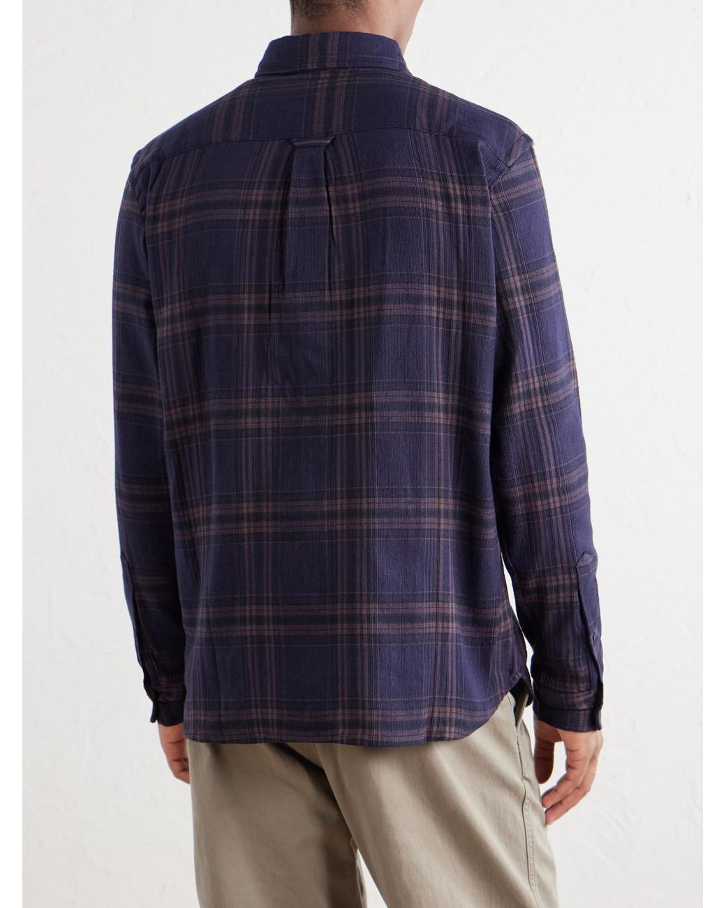 Kardo Blue Ronald Checked Cotton Shirt for men