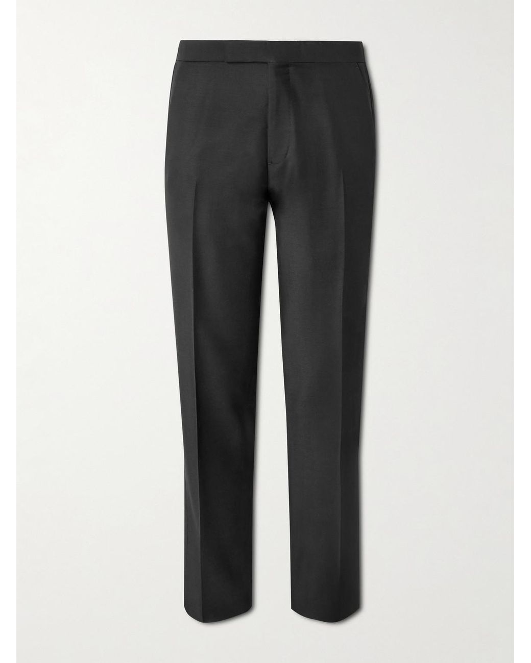 Mr P. Black Mike Straight-leg Wool for men