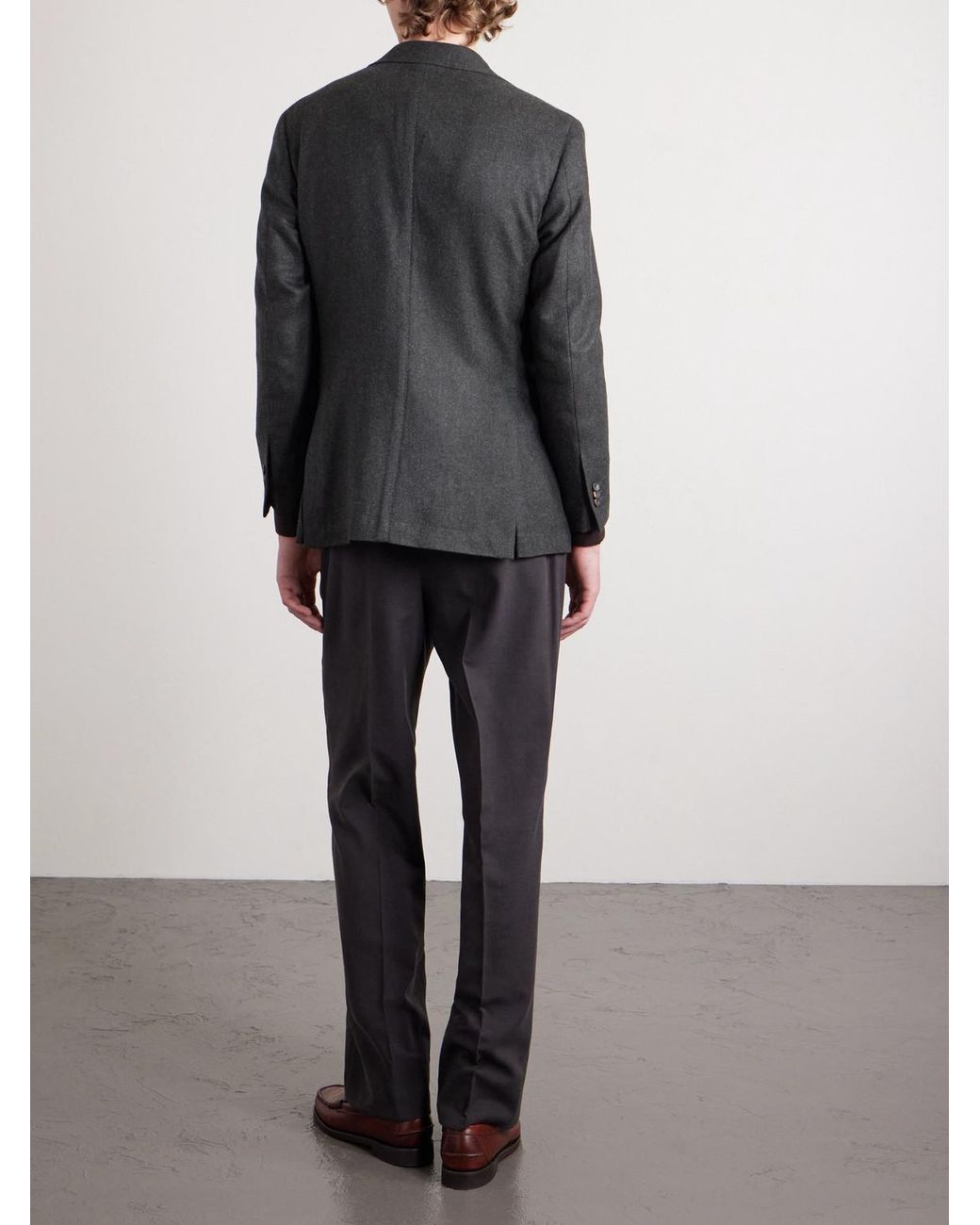 J. Mueser Black Waverly Wool-Twill Blazer for men