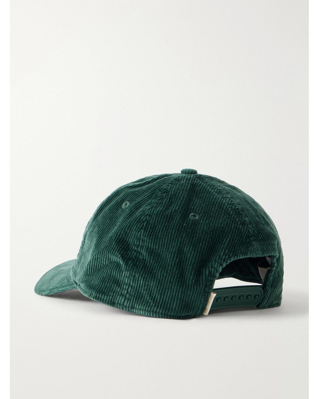Aimé Leon Dore Green Unisphere Embroidered Cotton-Blend Corduroy Baseball Cap