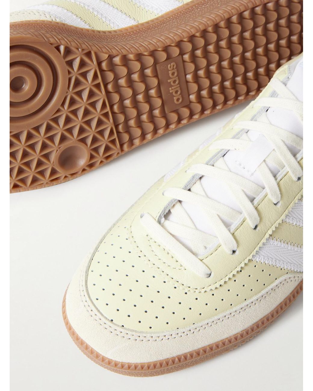 adidas Originals C.P. Company Wimberly Spezial Grosgrain And Suede-Trimmed  Leather Sneakers in White for Men | Lyst UK