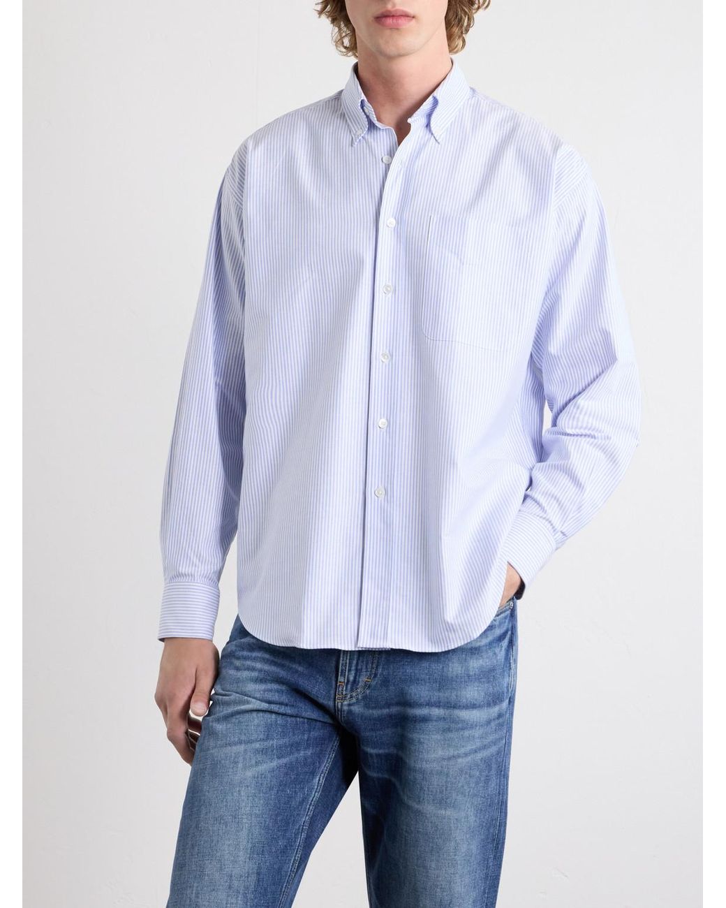 Ghiaia White Cotton Oxford Shirt for men