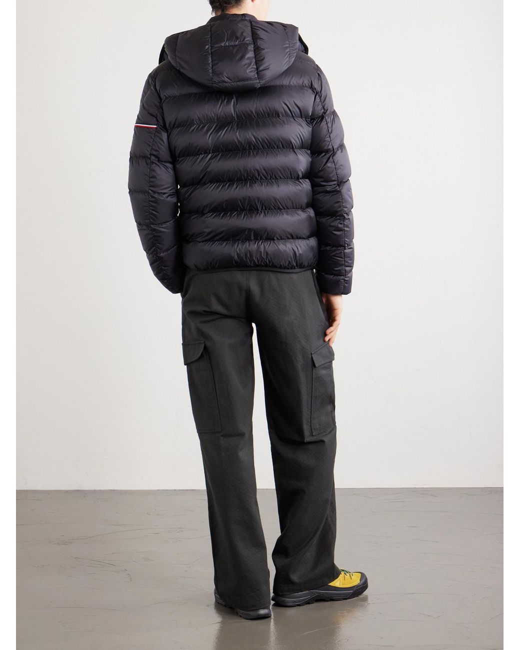 Moncler Black Ravenlock Hooded Quilted Shell Down Jacket for men
