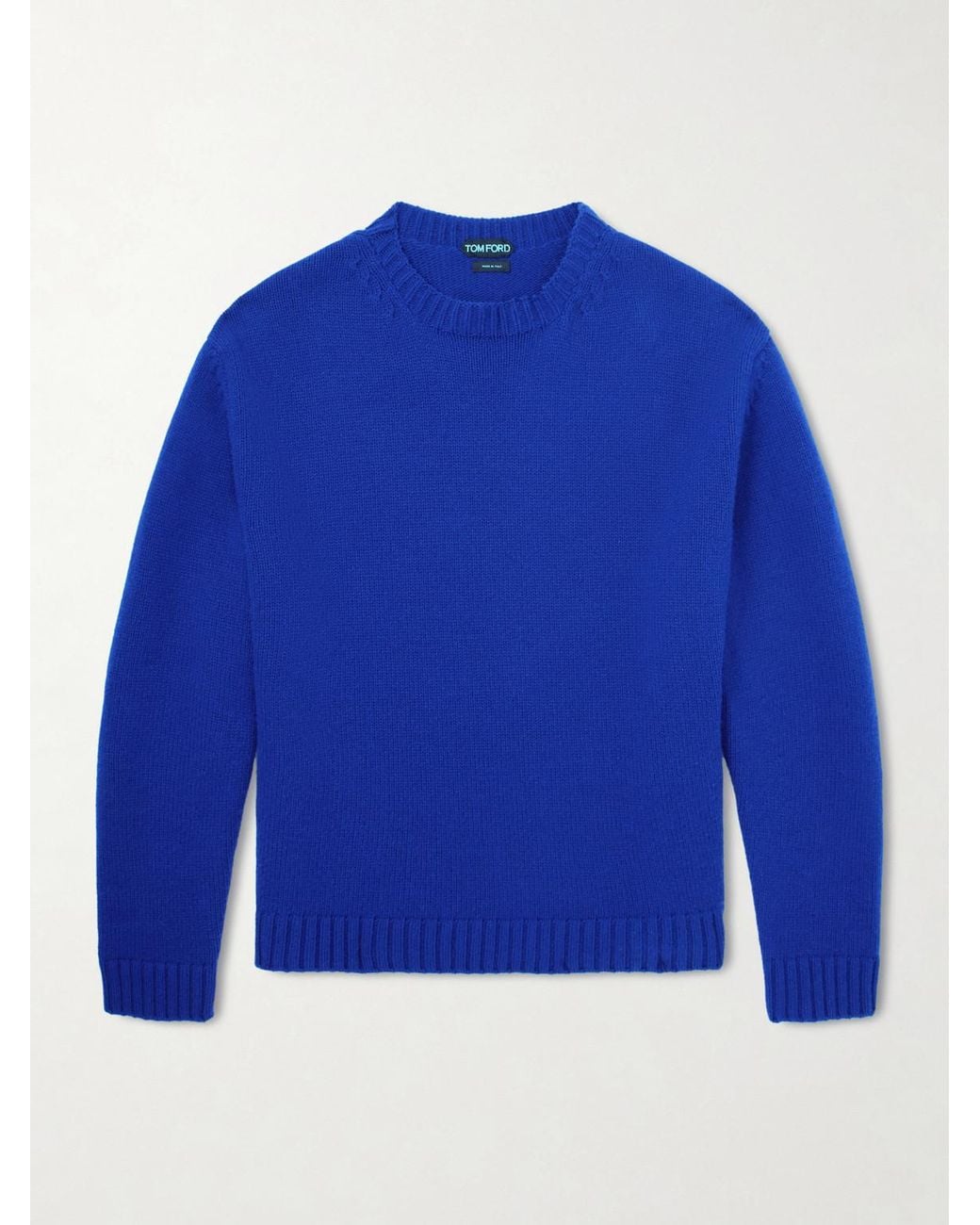 Tom Ford Blue Wool And Cashmere-Blend Sweater for men