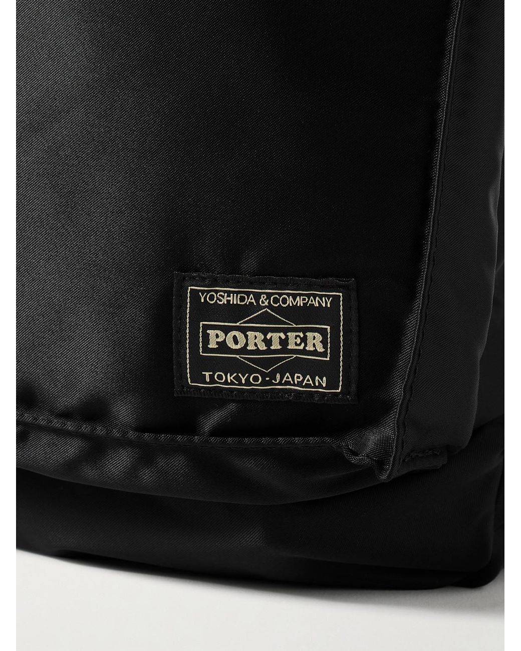 Porter-Yoshida and Co Black Tanker Helmet Twill Tote Bag for men