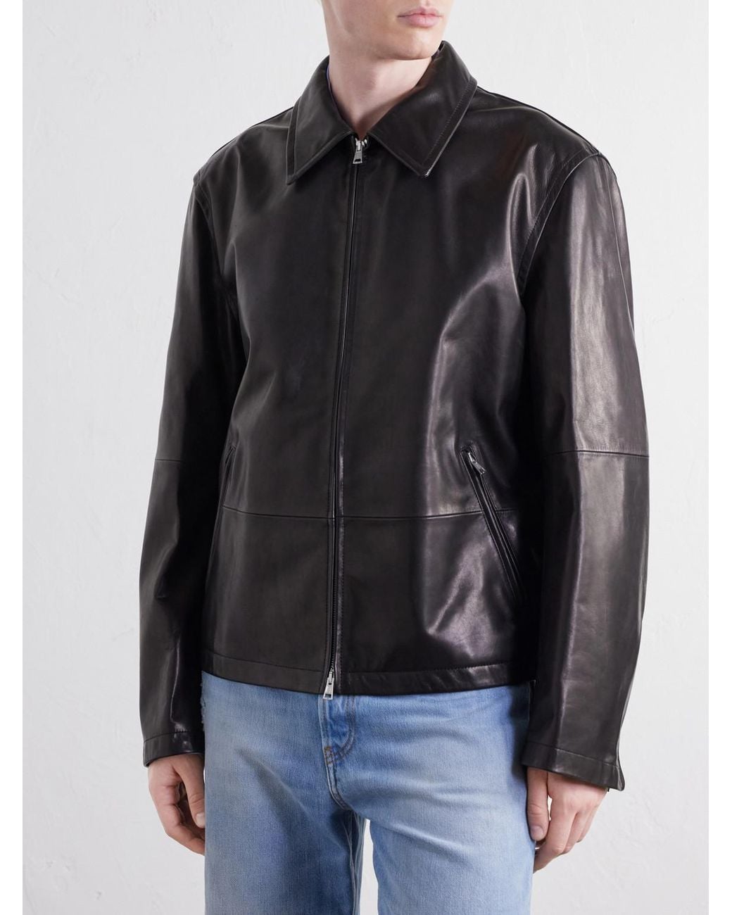 Our Legacy Black Rework Leather Jacket for men
