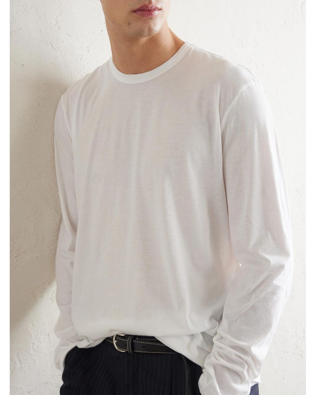 James Perse White Lotus Slim-Fit Cotton-Jersey T-Shirt for men