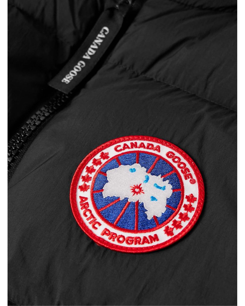 Canada Goose Black Lawrence Slim-Fit Logo-Appliquéd Quilted Enduraluxe Down Gilet for men