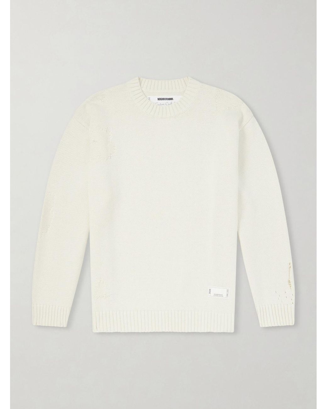 Neighborhood Natural Savage Cotton Crewneck Sweater for men