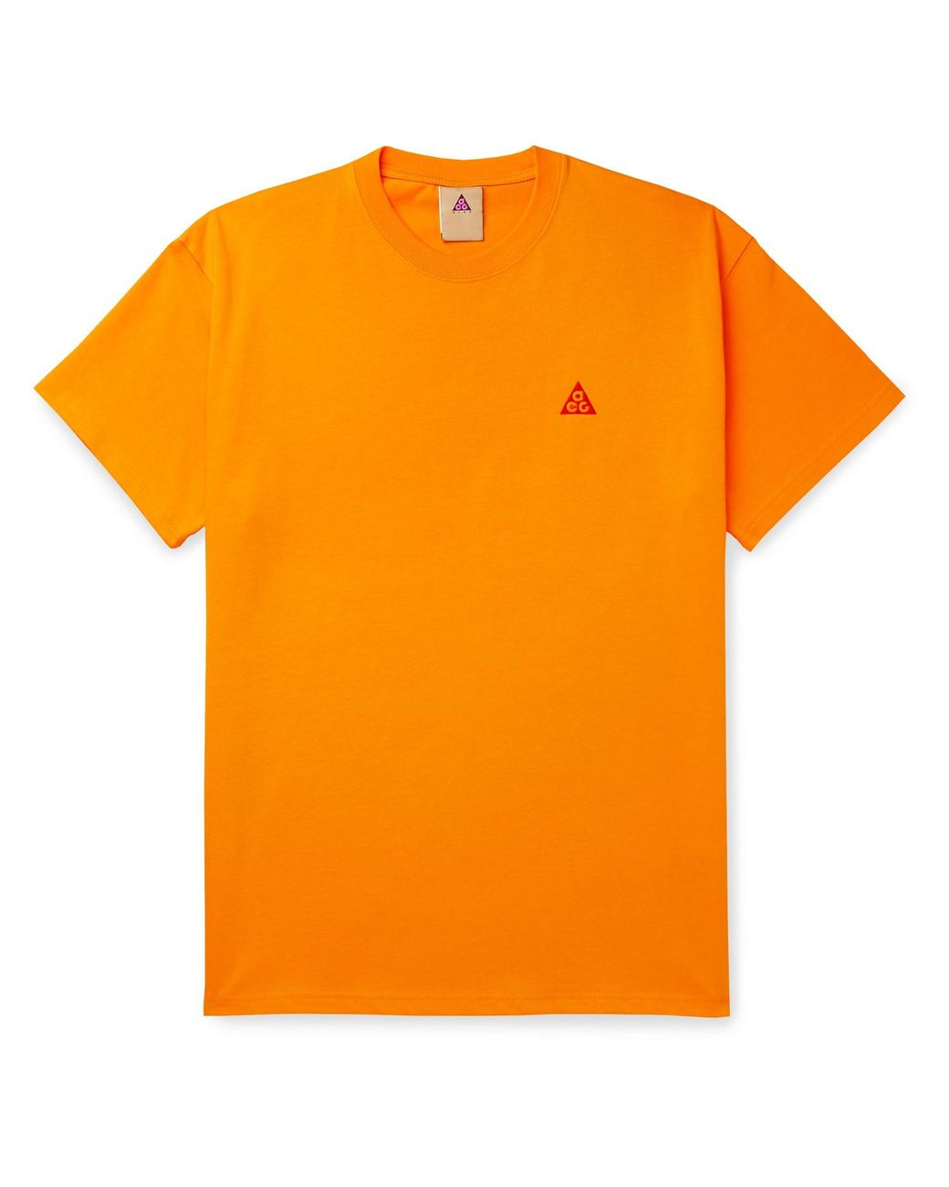 Nike Acg Nrg Logo-embroidered Cotton-jersey T-shirt in Orange for Men ...
