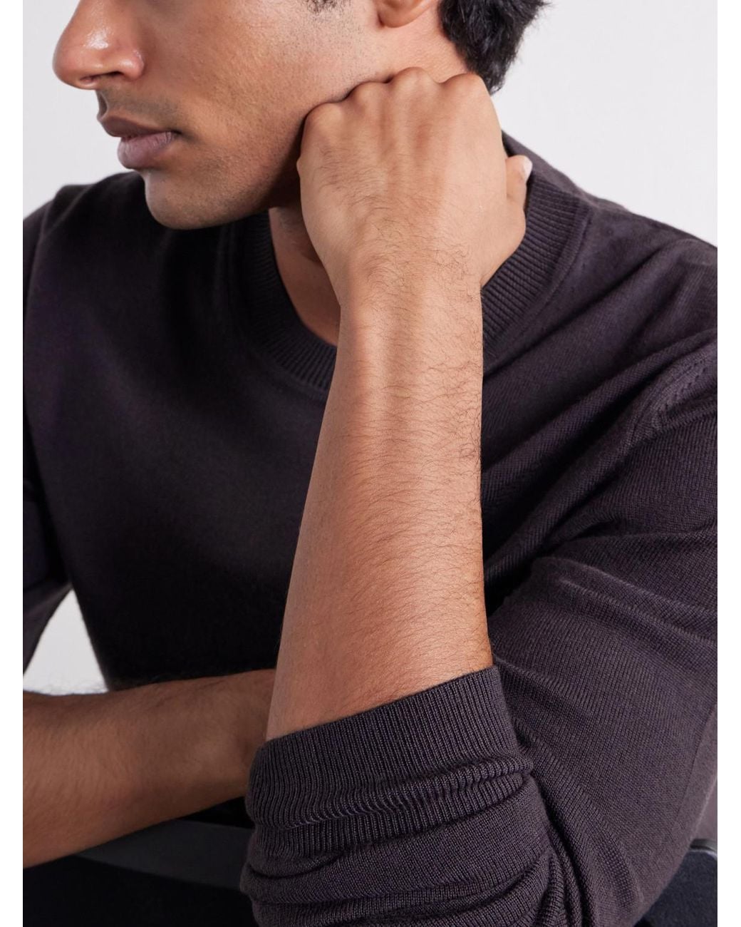 NN07 Black Ted 6605 Wool Sweater for men