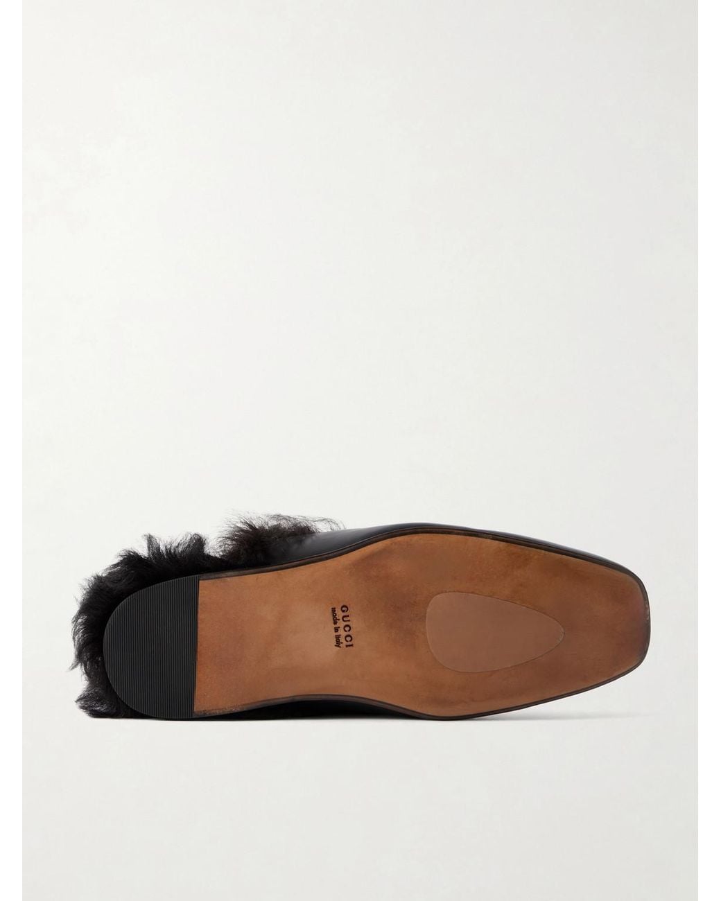 Gucci White Larindo Horsebit-Embellished Leather Loafers for men
