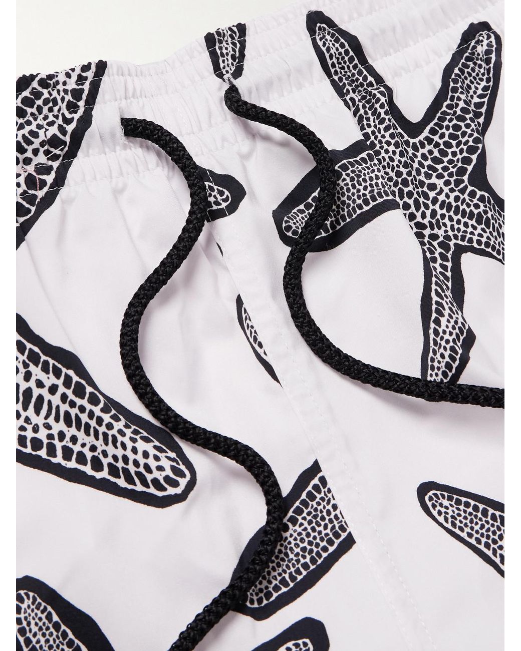 Vilebrequin White Manta Straight-Leg Short-Length Printed Swim Shorts for men