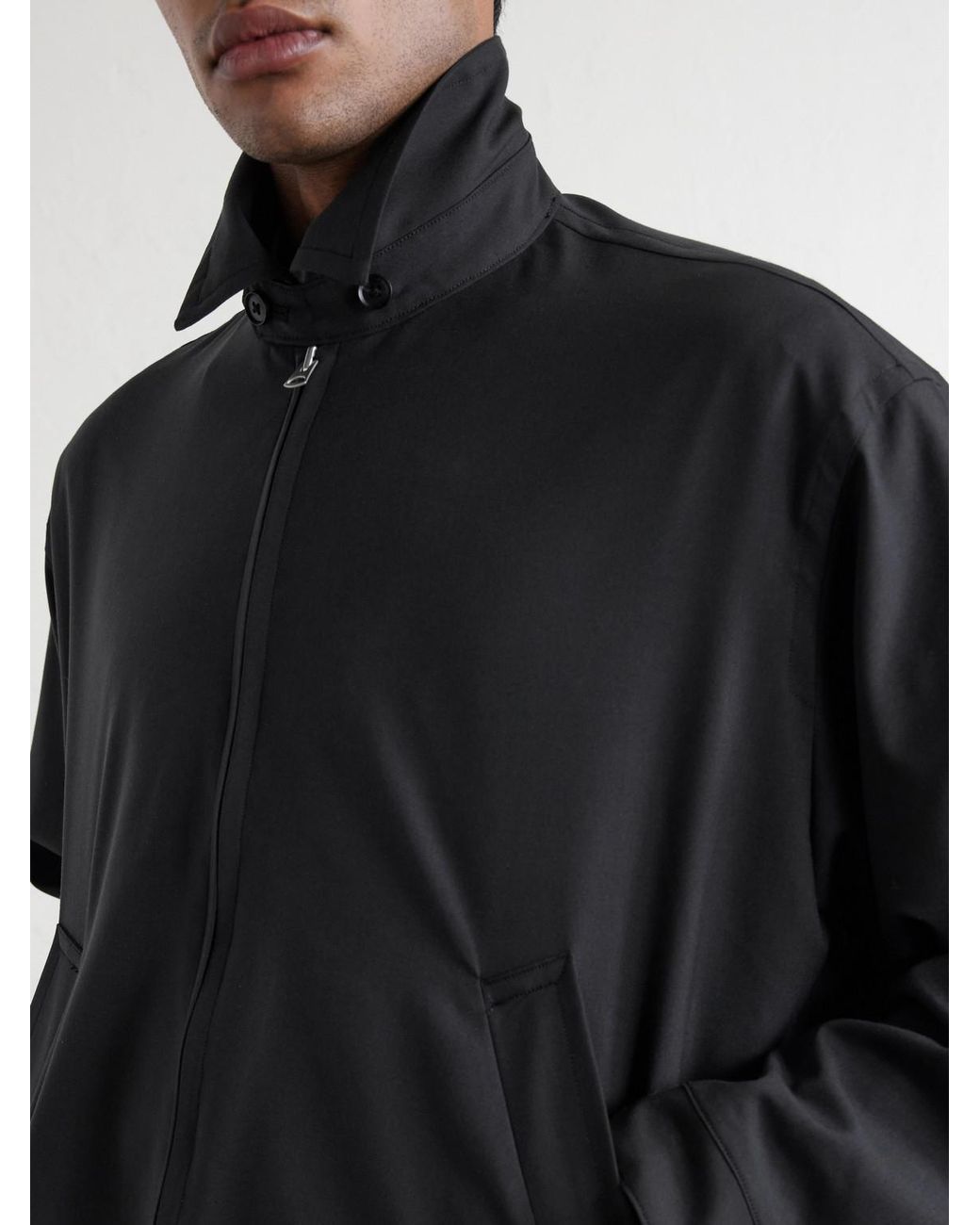 Kaptain Sunshine Black Wool Blouson Jacket for men