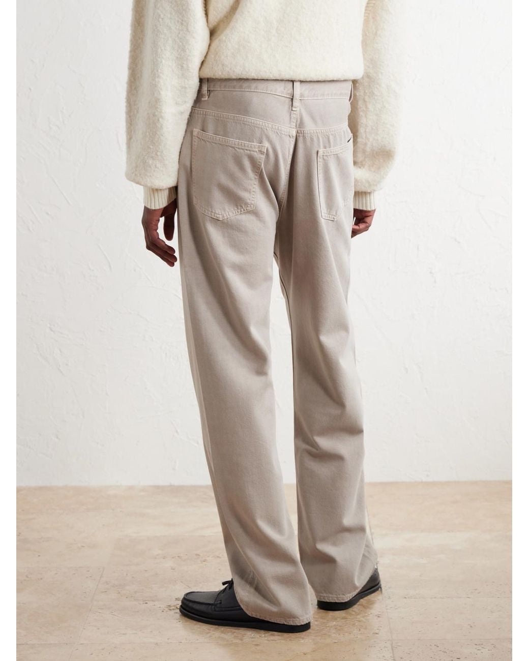 FRAME Gray The Relaxed Straight-Leg Jeans for men