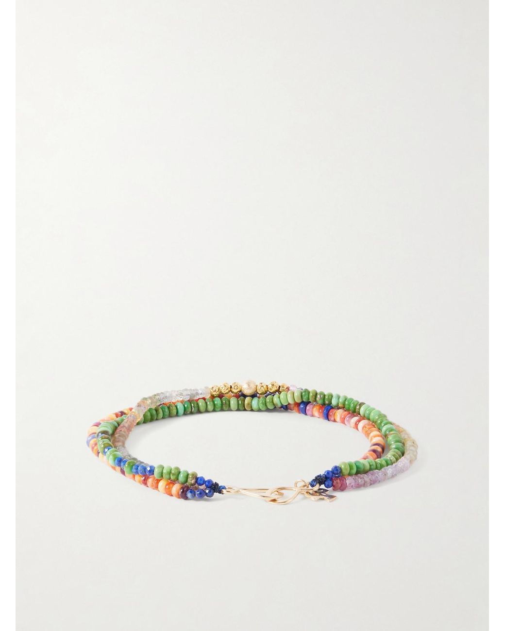 Peyote Bird Natural Marrakesh 14-Karat-Stone Beaded Bracelet for men