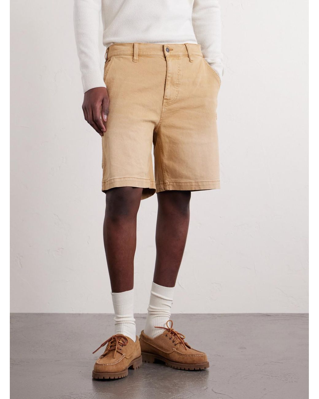 Corridor NYC Natural Painter Wide-leg Denim Shorts for men