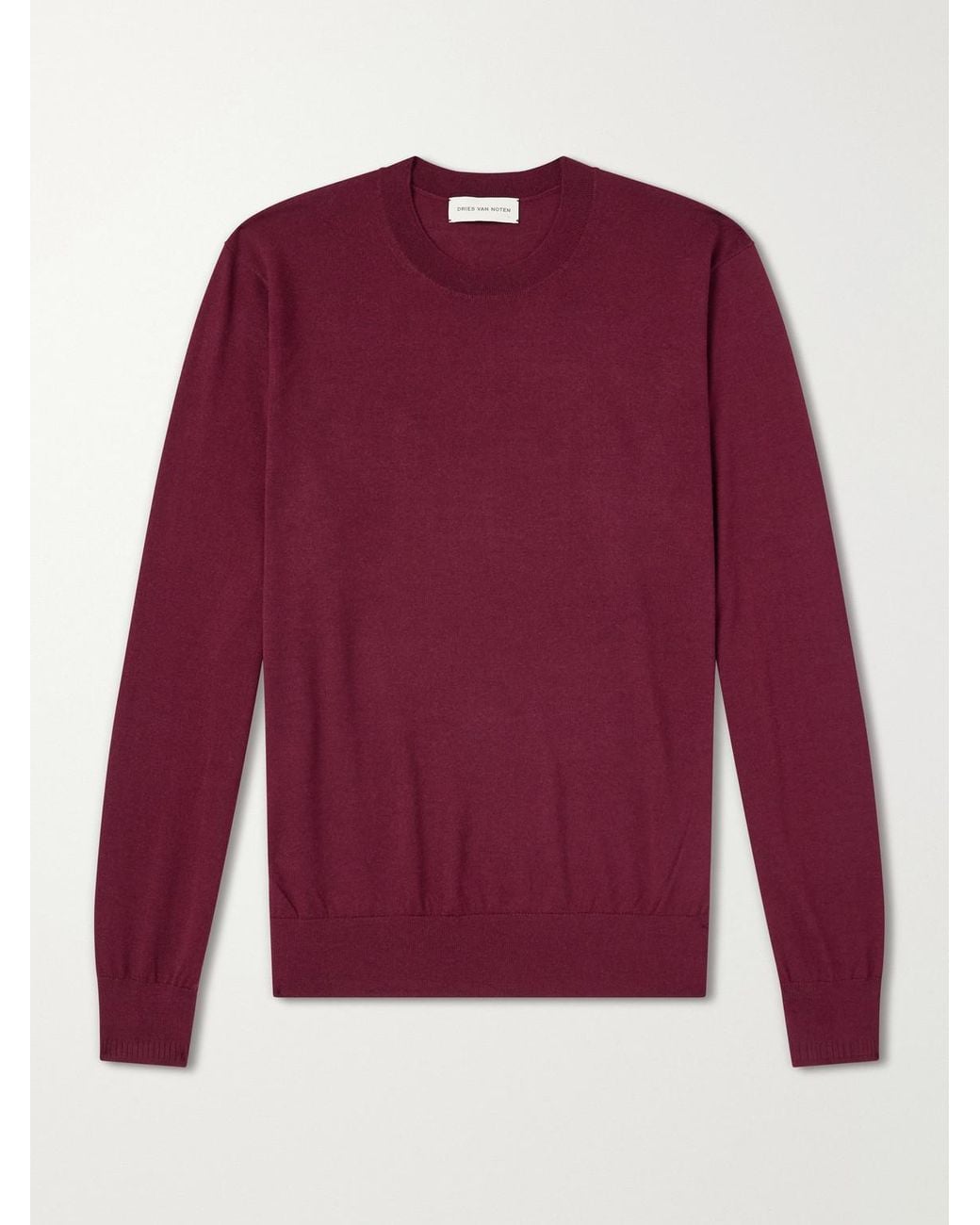 Dries Van Noten Red Merino Wool Sweater for men