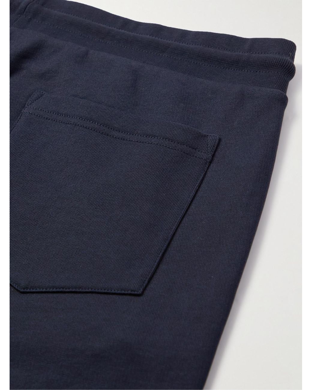 Moncler Blue Tapered Logo-appliquéd Cotton-jersey Sweatpants for men