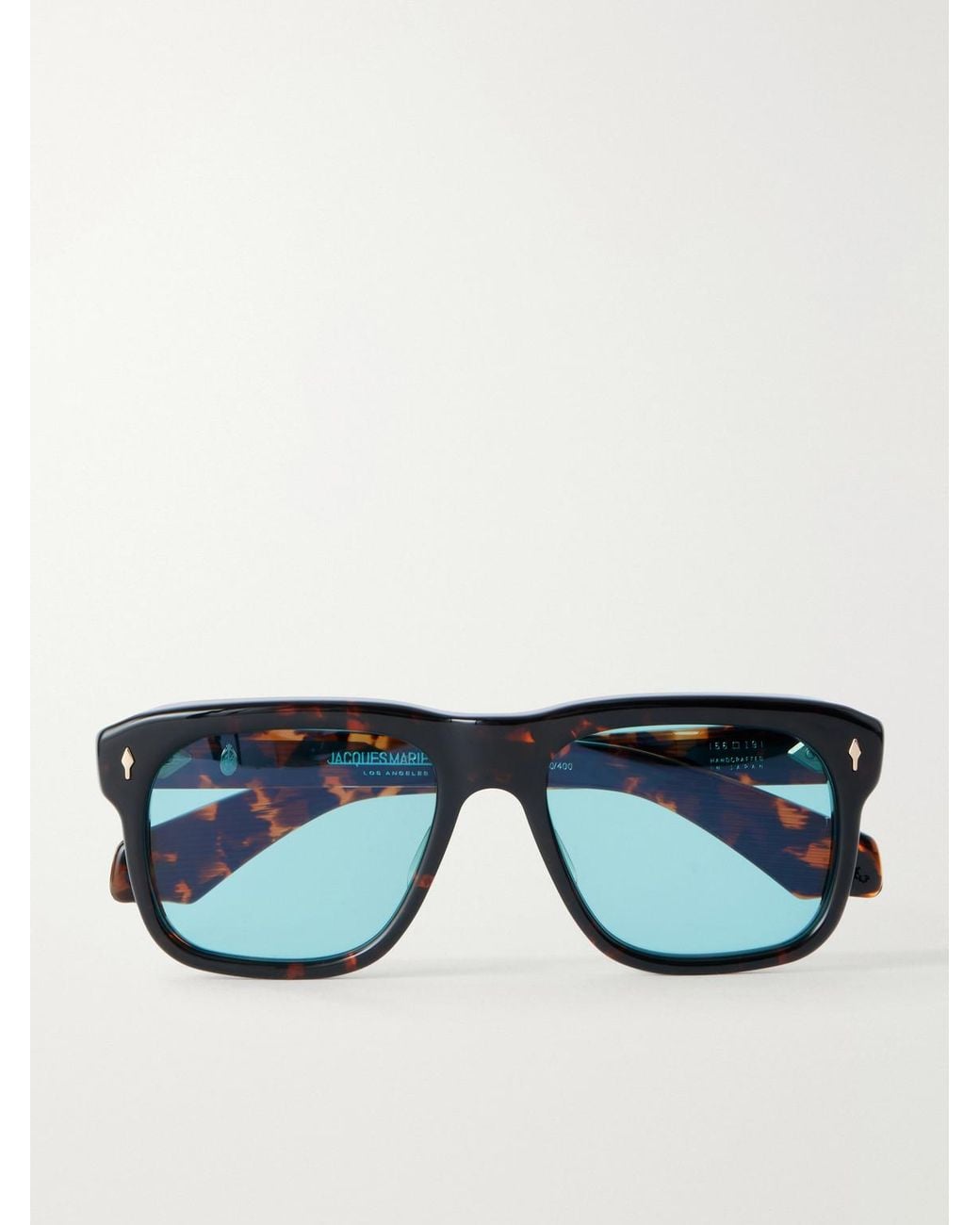 Jacques Marie Mage Blue Yves Oversized Square-Frame Acetate Sunglasses for men