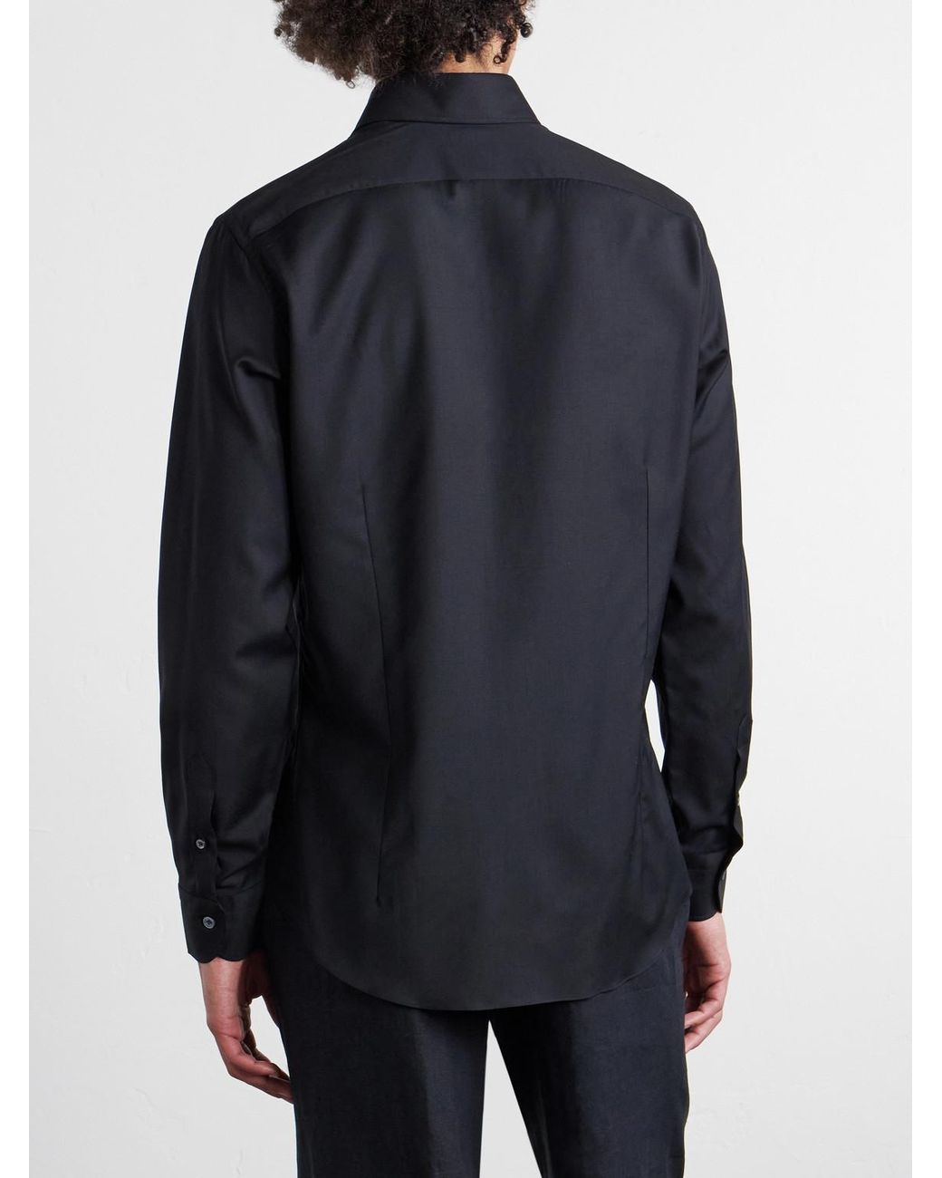 Thom Sweeney Blue Wool Shirt for men