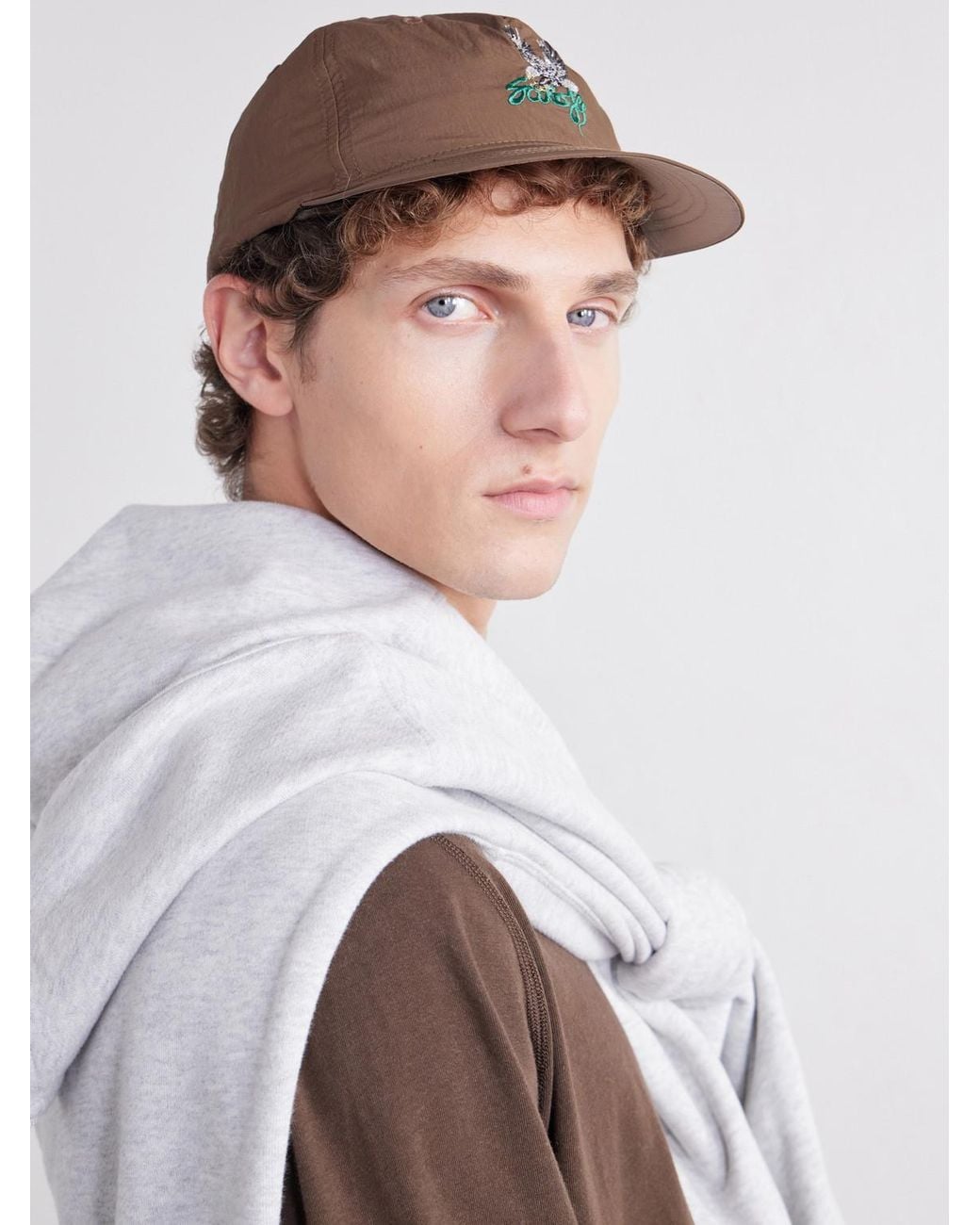Satisfy Brown Flitesilk Logo-Embroidered Panelled Shell Cap for men