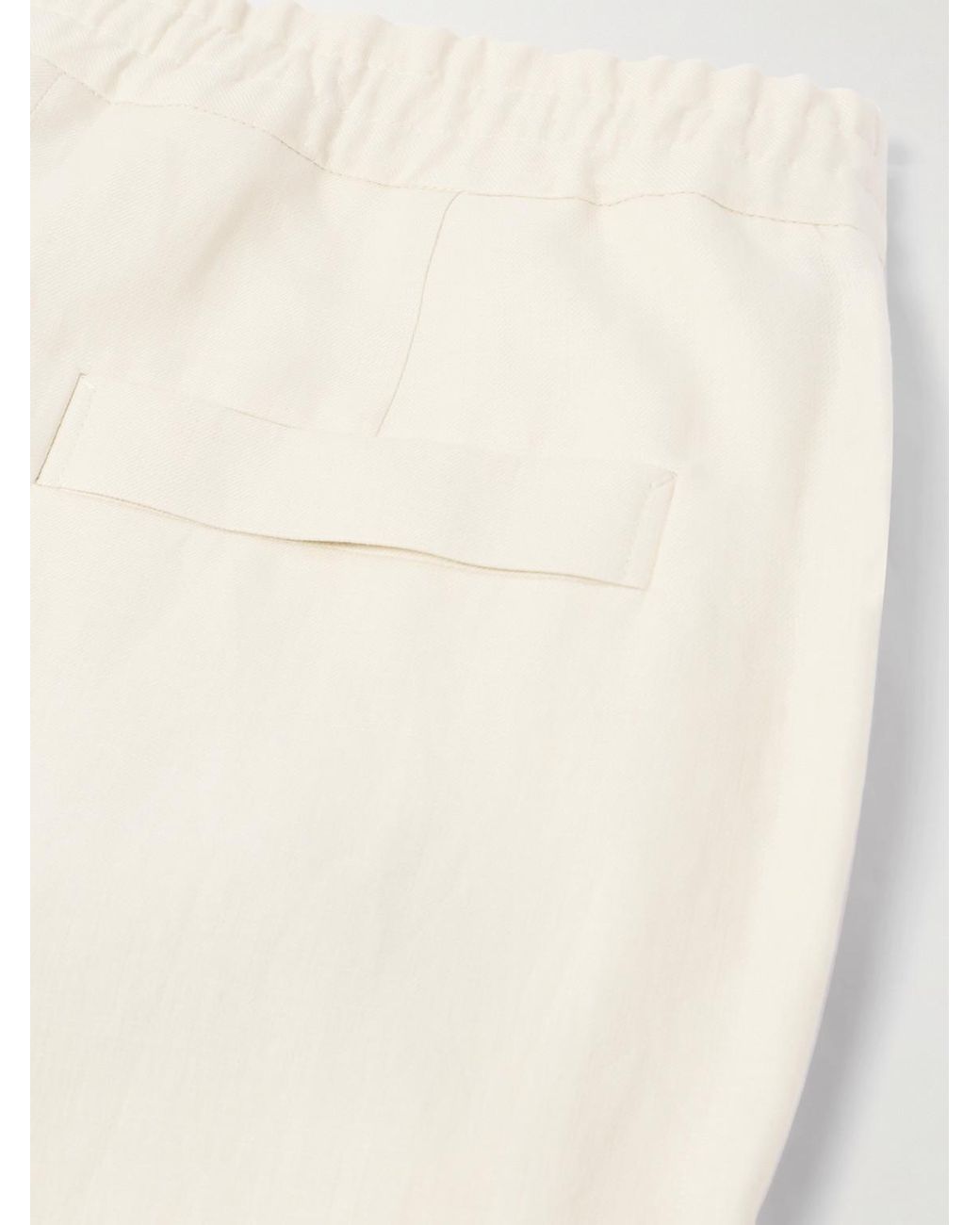 Zegna Natural Tapered Oasi Linen Trousers for men