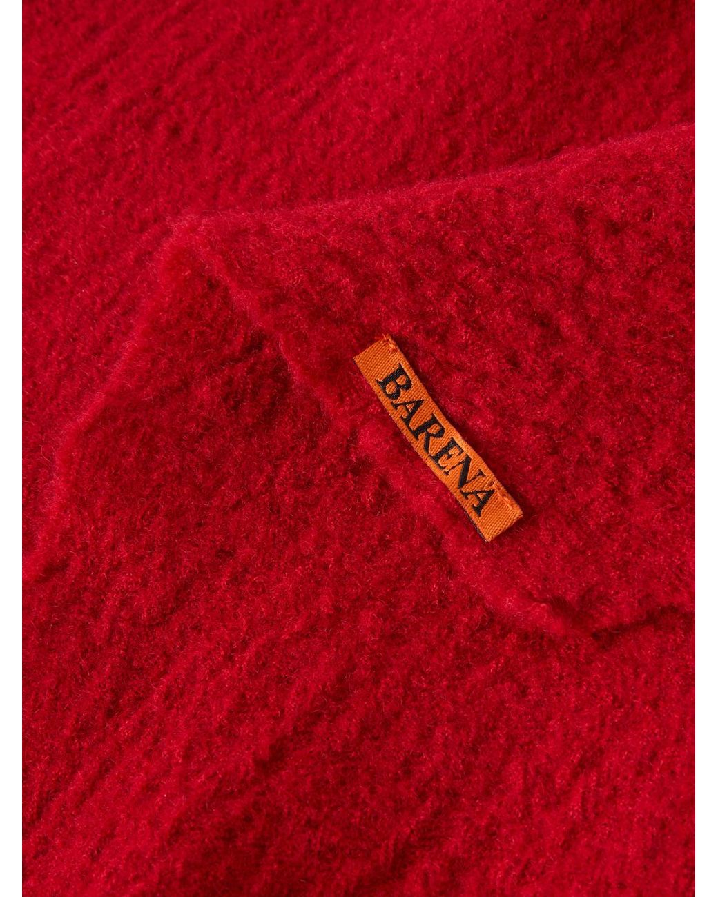 Barena Red Virgin Wool Scarf for men