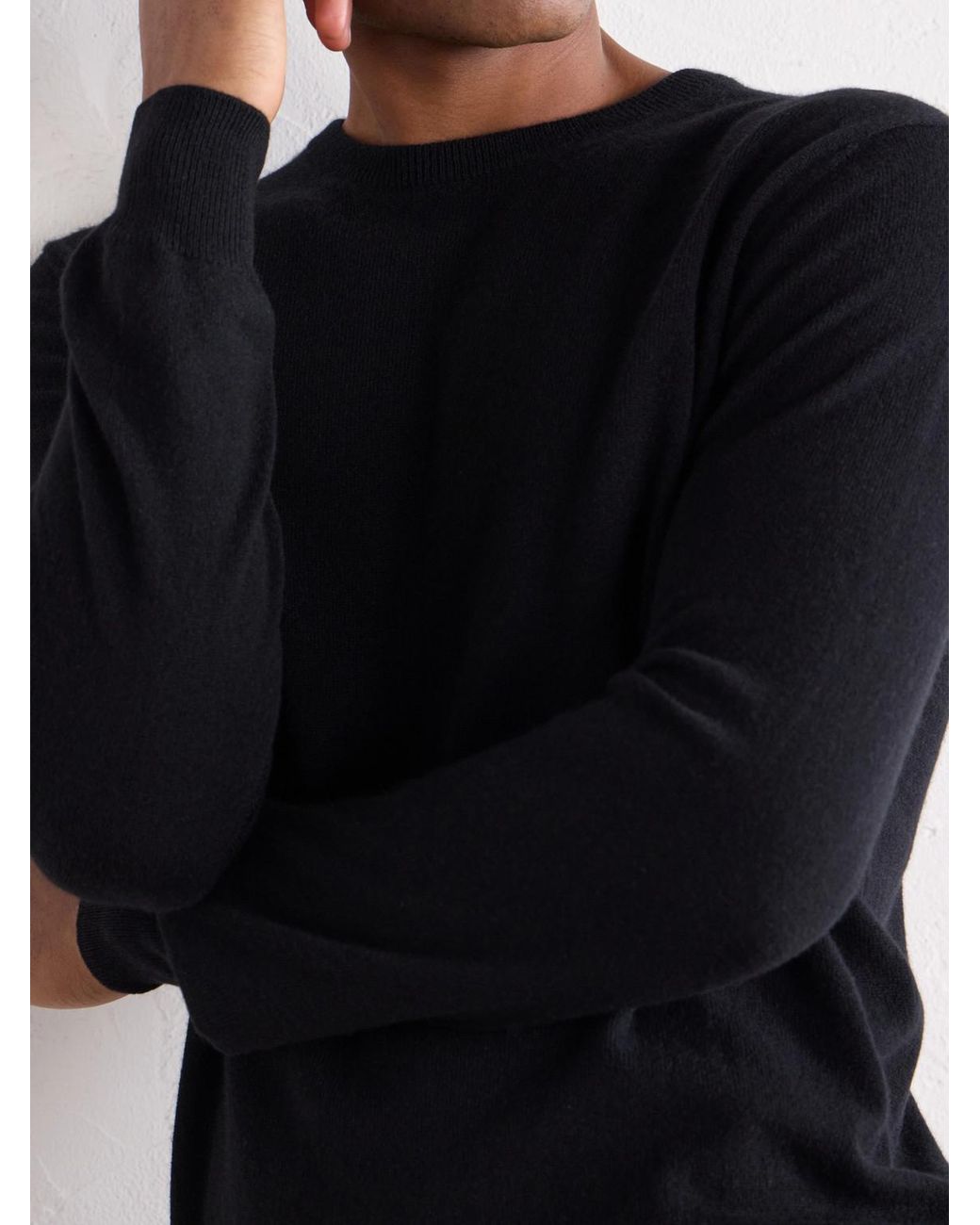 Rubinacci Blue Cashmere Sweater for men