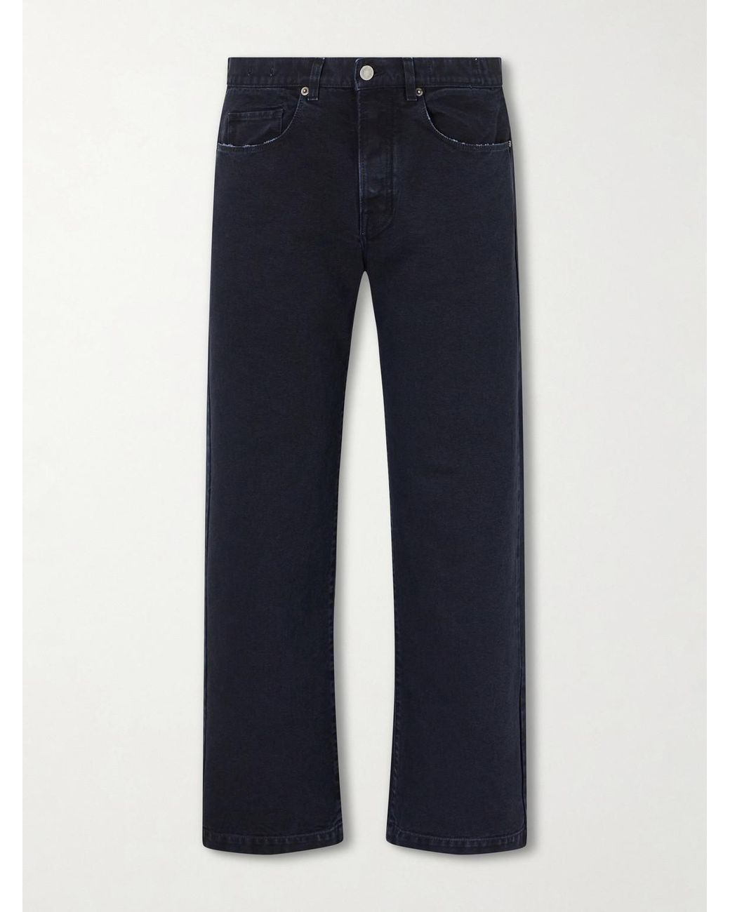 Massimo Alba Blue Oceano Straight-Leg Cotton Trousers for men