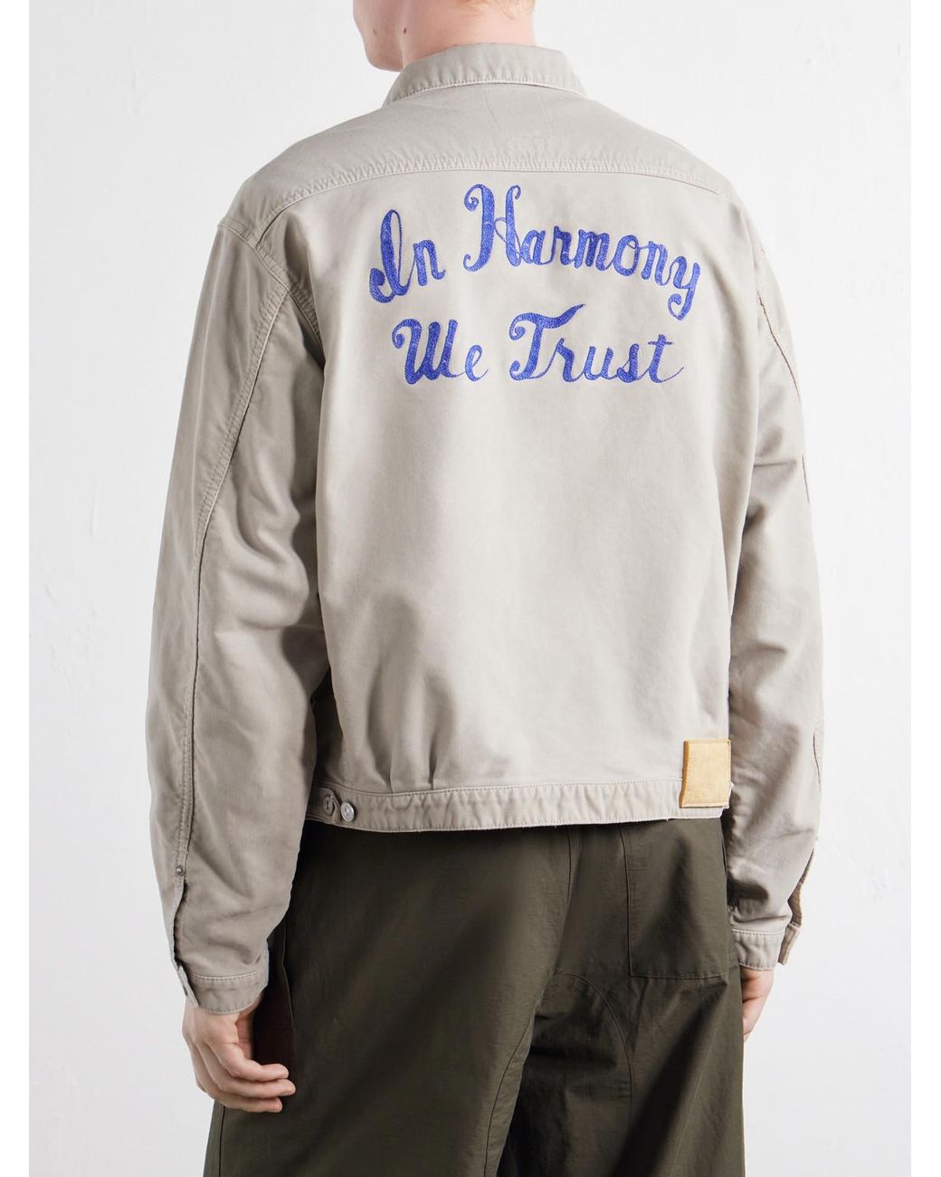 Visvim Gray 101Xx Embroidered Garment-Dyed Corduroy Jacket for men