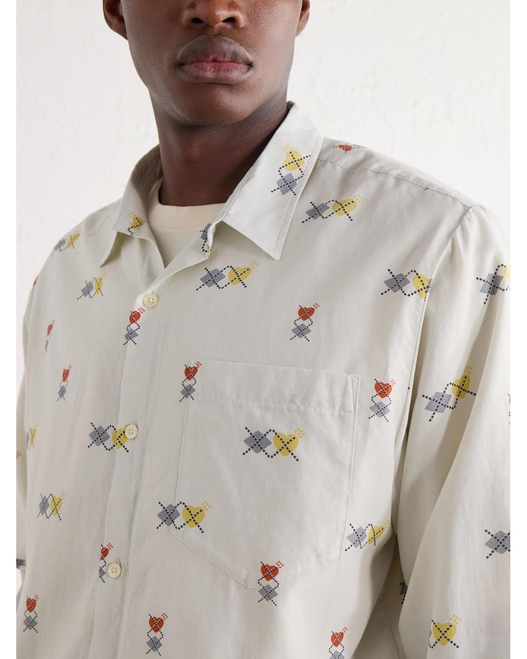 Human Made Natural Printed Poplin Shirt for men