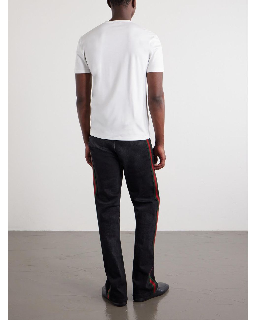 Gucci White Modal-Blend Jersey T-Shirt for men