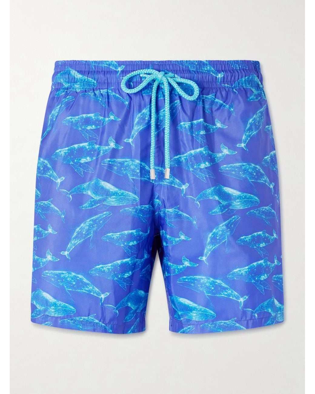 Vilebrequin Blue Mahina Straight-Leg Mid-Length Recycled Swim Shorts for men