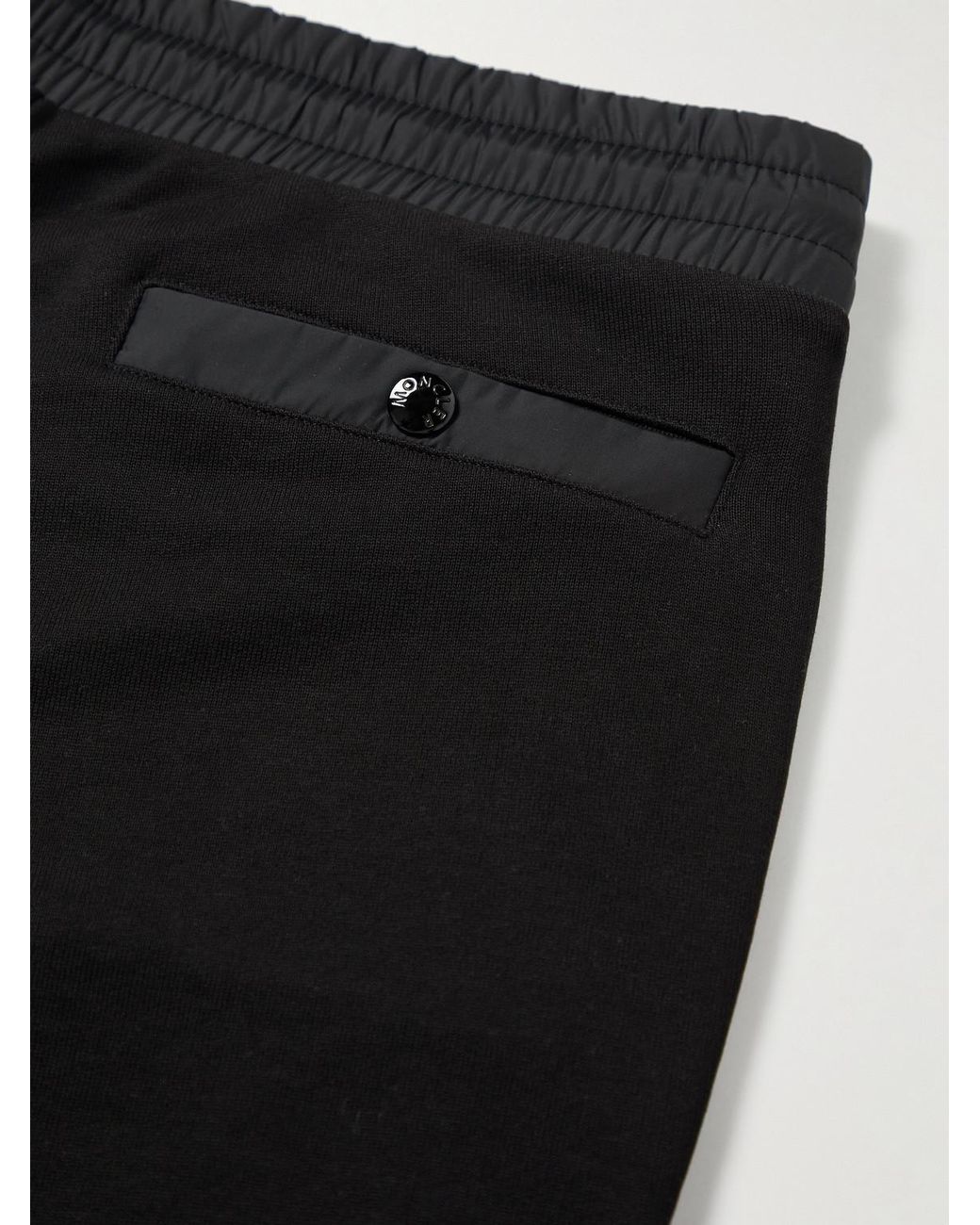Moncler Black Straight-Leg Striped Cotton-Jersey Sweatpants for men