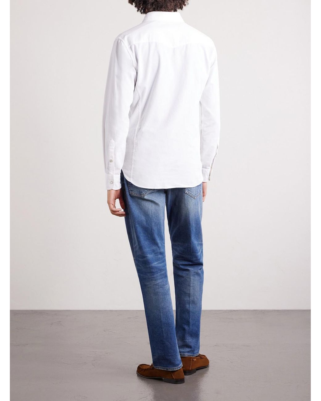 Tom Ford White Cotton-Corduroy Shirt for men