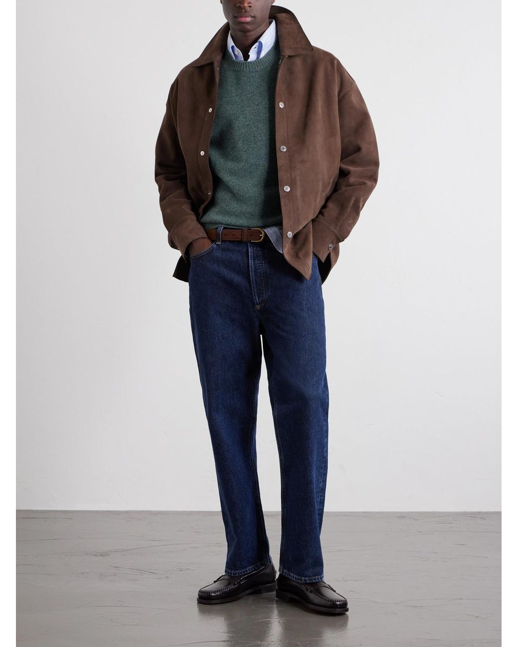 A.P.C. Green Edmond Logo-Intarsia Wool Sweater for men