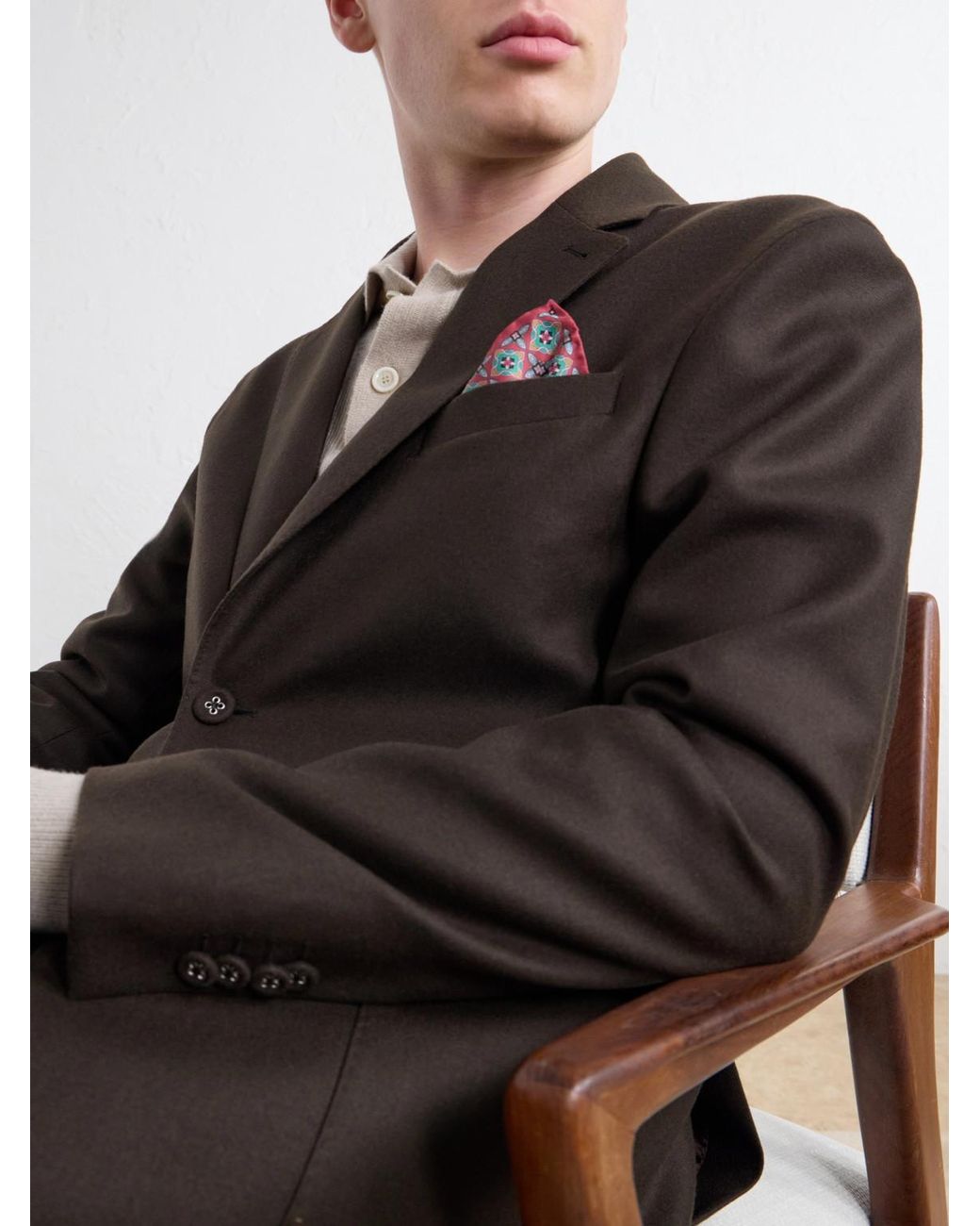 Officine Generale Black Michel Wool-Twill Suit Jacket for men