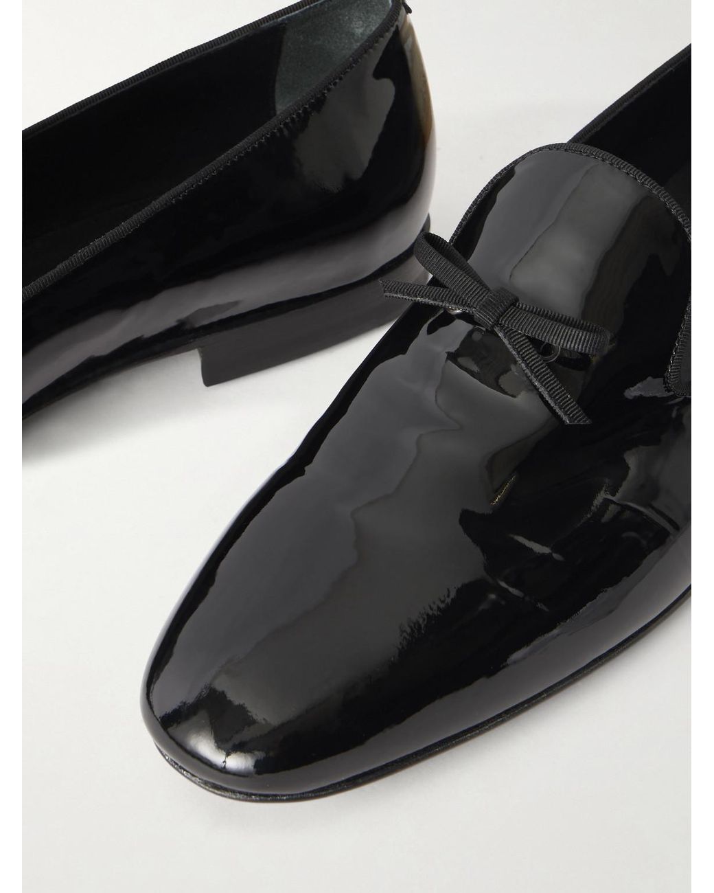 Tom Ford Black Scott Patent-Leather Loafers for men