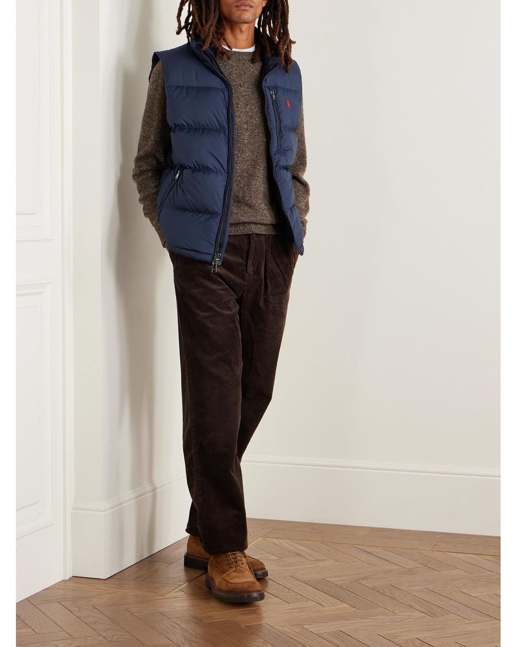Merino Wool And Cashmere-Blend Sweater di Inis Meáin in Brown da Uomo