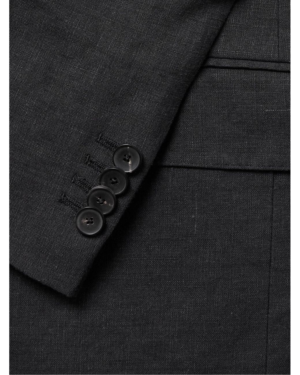 Mr P. Black Regular-Fit Linen Suit Jacket for men