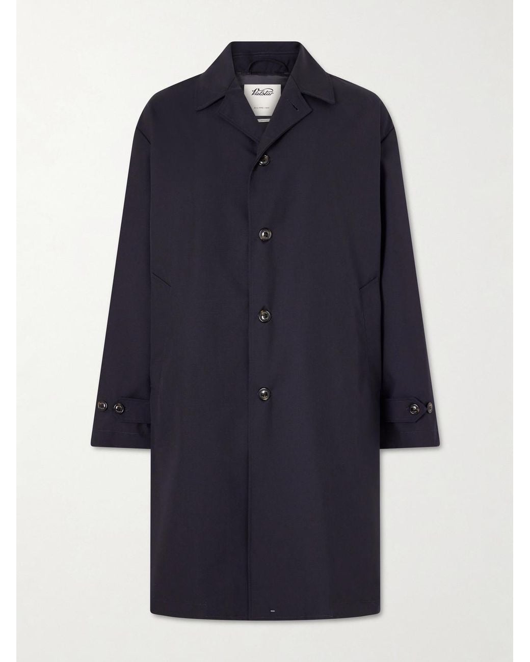 Valstar Blue Wool Trench Coat for men