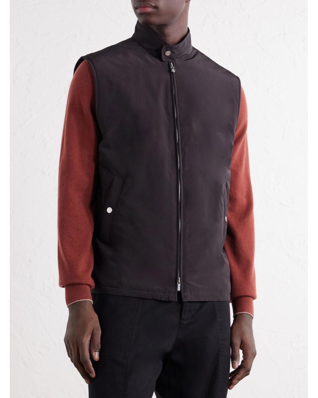 Brunello Cucinelli Blue Padded Shell Gilet for men
