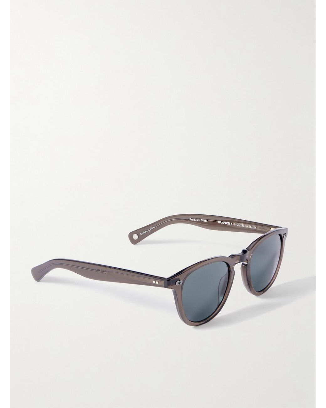 Garrett Leight Blue Hampton X Round-frame Acetate Sunglasses for men